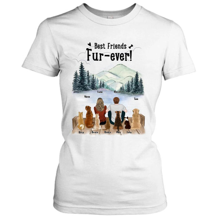 Personalized Gift For Dog Cat T-Shirt/Long Sleeved/Hoodie/Sweatshirt - Gift idea for Dog/Cat Mom, Dog/Cat Dad, Dog/Cat Lovers - Up to 7 Pets