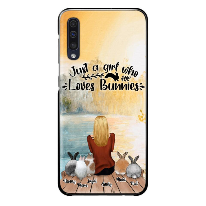 Personalized Rabbit Mom Phone Case - Up to 5 Rabbits - Gift Idea For Rabbit Lovers - Just A Girl Who Loves Bunnies - Case for Samsung Galaxy A
