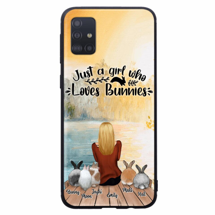 Personalized Rabbit Mom Phone Case - Up to 5 Rabbits - Gift Idea For Rabbit Lovers - Just A Girl Who Loves Bunnies - Case for Samsung Galaxy A