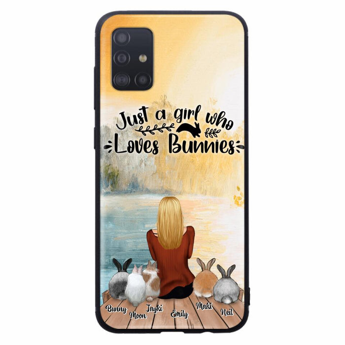 Personalized Rabbit Mom Phone Case - Up to 5 Rabbits - Gift Idea For Rabbit Lovers - Just A Girl Who Loves Bunnies - Case for Samsung Galaxy A