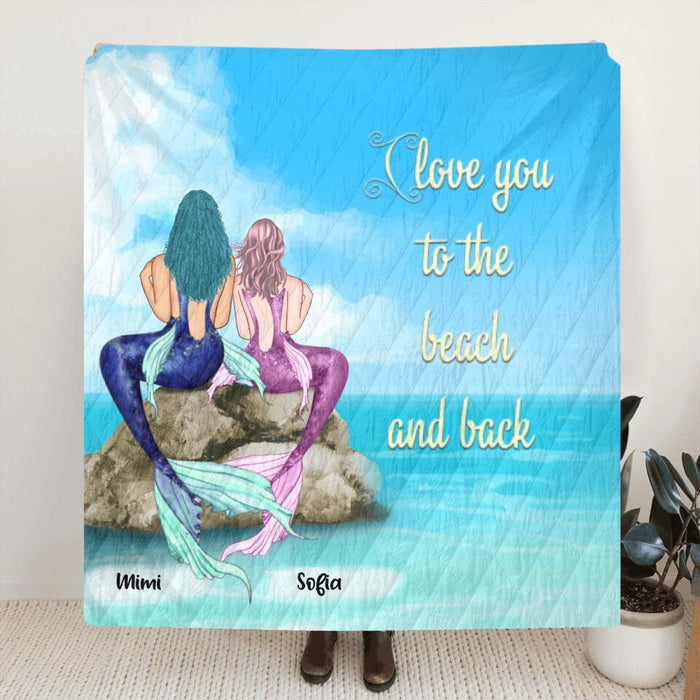 Personalized Mother and Daughter Mermaid Blanket - Gift Idea From Daughter To Mom - Best Gift For Daughter - Like Mother like Daughter
