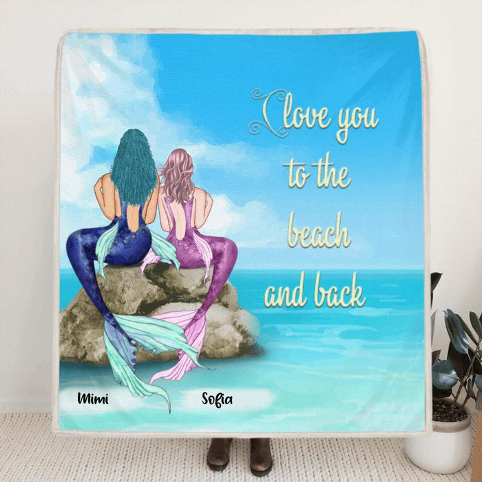 Personalized Mother and Daughter Mermaid Blanket - Gift Idea From Daughter To Mom - Best Gift For Daughter - Like Mother like Daughter