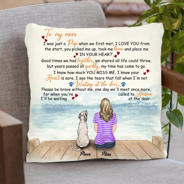 Personalized Memorial Dog Pillow Cover - Single Parent With Up to 4 Dogs - Memorial Gift For Dogs Lovers - M04NKJ