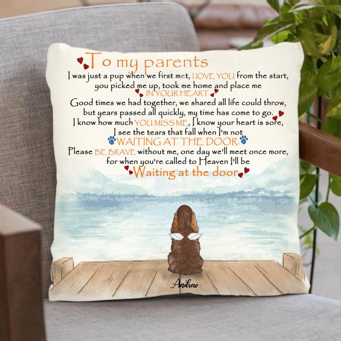 Personalized Memorial Dog Pillow Cover - Couple With Up to 6 Dogs - Memorial Gift For Dogs Lovers - M04NKJ