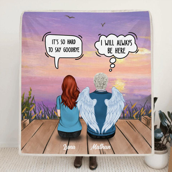 Personalized Memorial Family Quilt/Fleece Blanket/Pillow Cover - Up to 6 People - Memorial Gift For Family