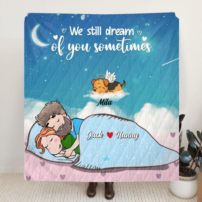 Personalized I Know Heaven Is A Beautiful Place Pillow Cover/Quilt/Fleece Blanket - Memorial Gift For Couple Who Love Dog/Cat - We Know Heaven Is A Beautiful Place