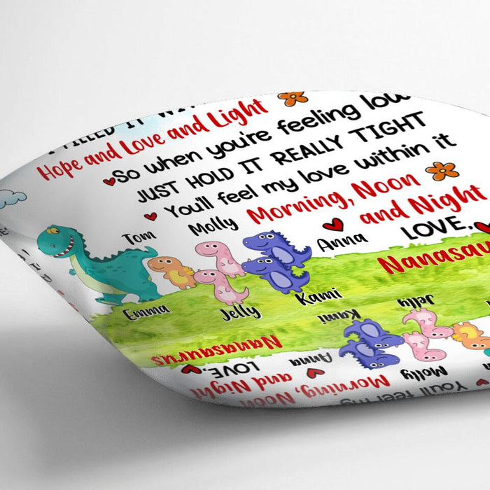 Personalized Dinosaur Mom Quilt/Fleece Throw Blanket/Pillow Cover - Up to 5 Dinosaurs - Gift Idea For Family