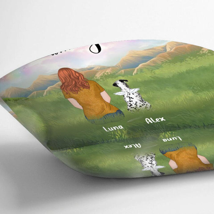 Personalized Dog Mom/Dad Pillow Cover - Man/Woman/Couple With Up to 4 Dogs - Best Gift For Dog Lover - I Am Always With You