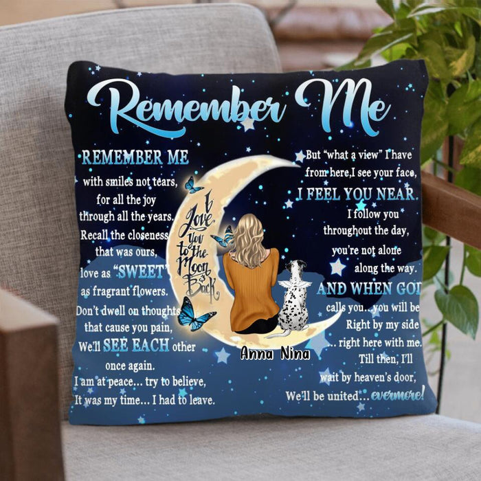 Personalized Memorial Quilt/Fleece Blanket/Pillow Cover - Up to 4 Pets - Best Gift For Dog/Cat Lovers - Remember Me