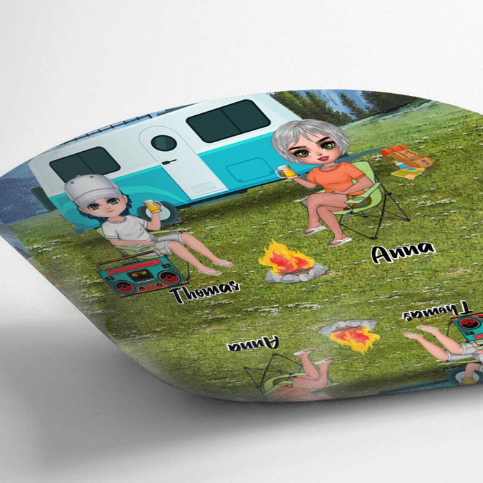 Personalized Mountain Camping Friends Pillow Cover/Fleece/Quilt Blanket - Up to 8 People - Best Gift For Camping Lovers - We're Like A Really Small Gang