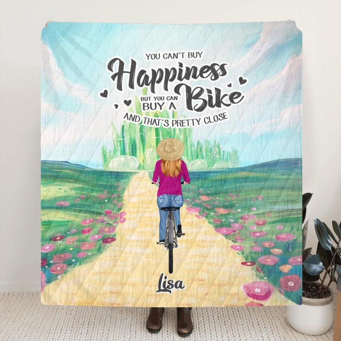 Personalized Bicycle Pillow Cover/Fleece/Quilt Blanket - Up to 4 People - Best Gift For Family/Bicycle Lovers - Life Is Like Riding A Bicycle