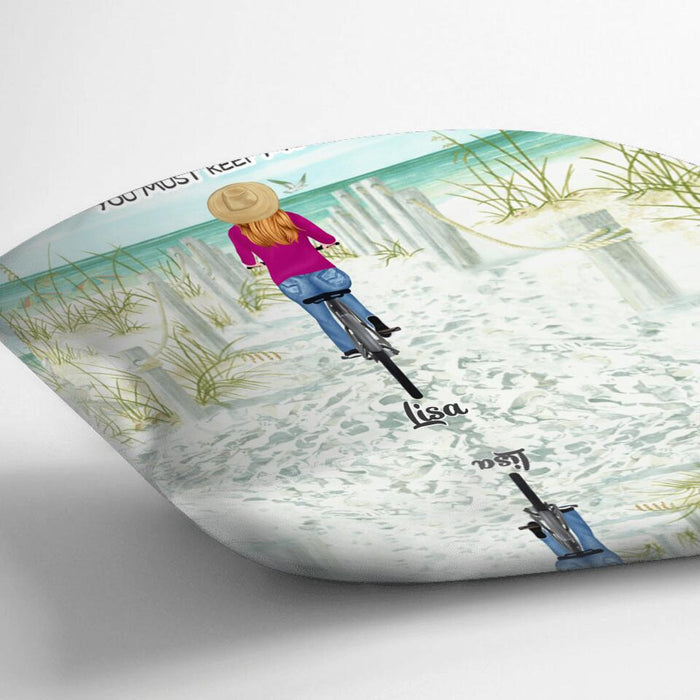Personalized Bicycle Pillow Cover/Fleece/Quilt Blanket - Up to 4 People - Best Gift For Family/Bicycle Lovers - Life Is Like Riding A Bicycle