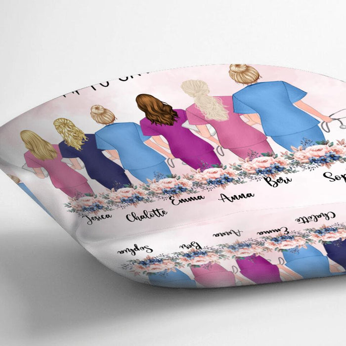 Personalized Nurse Friends Pillow Cover/Fleece Blanket/Quilt - Up to 6 Nurses - Best Gift For Nurse Besties - It's A Beautiful Day To Save Lives