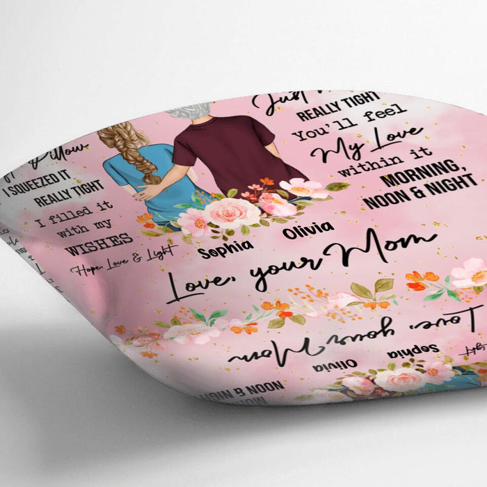 Personalized To My Daughter Pillow Cover/Fleece Blanket/Quilt - Gift For Daughter From Mother - Hold This Pillow And Consider It A Big Hug