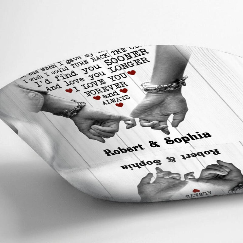 Personalized Couple Pillow Cover - Anniversary Gift For Couple - I Love You Forever And Always