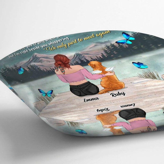 Personalized Memorial Pet Pillow Cover/Fleece Blanket/Quilt - Adult/Couple With Up to 5 Pets - Memorial Gift For Dog/ Cat Lover - You Got A Message From The Rainbow Bridge