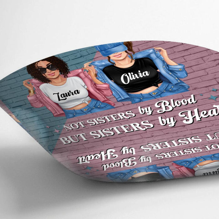 Personalized Besties Pillow Cover/Fleece Blanket/Quilt - Gift Idea For Besties/Friends - Not Sisters By Blood But Sisters By Heart