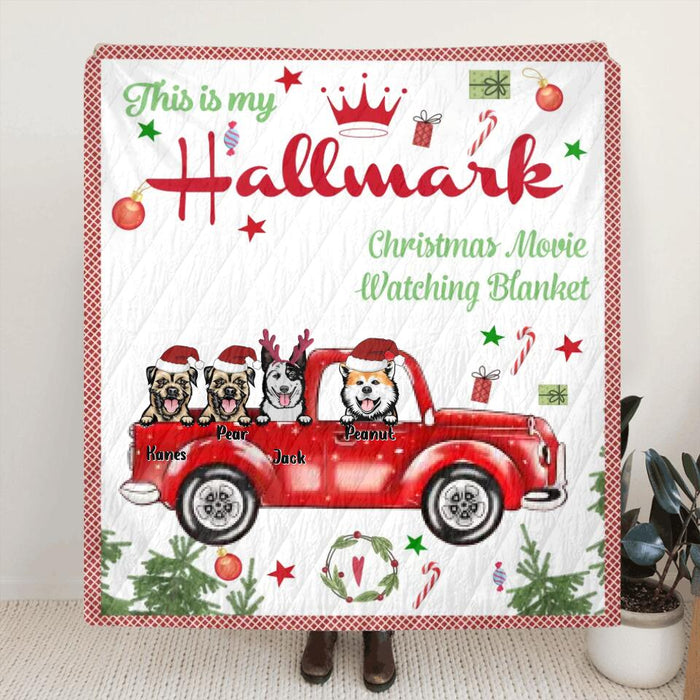 Personalized Dog Blanket, Christmas Gifts For Dog Lovers, Dog owners - This Is My Hallmark Chirstmas Movie Watching Blanket