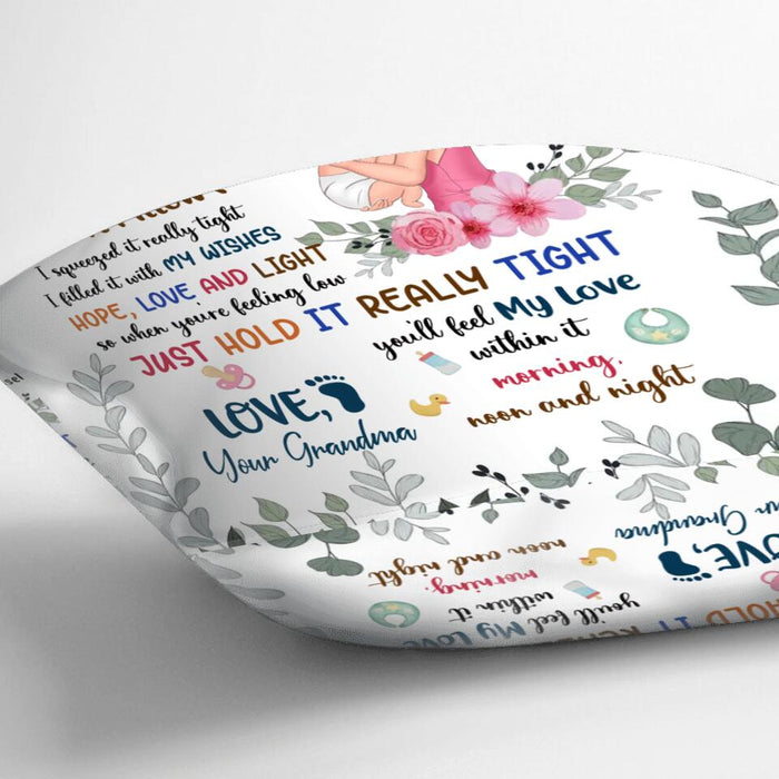 Personalized To My Grandson Fleece Throw Blanket/Quilt/Pillow Cover - Gift Idea For Newborn Grandson/Granddaughter -To My Grandson