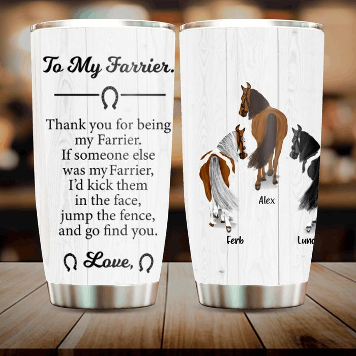 Personalized Horse Tumbler - Up to 3 Horses - Gift Idea For Horse Lovers