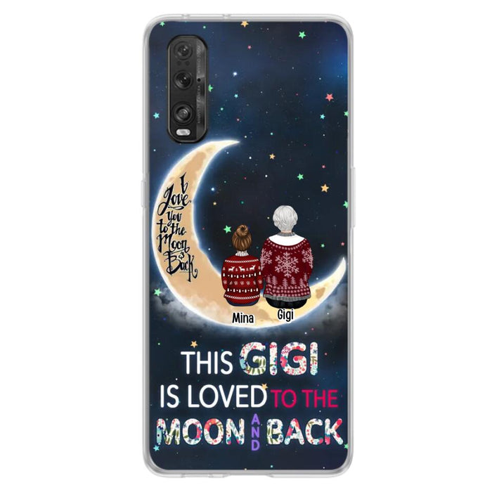 Personalized Grandma Phone Case - Christmas Gift Idea For Grandma - Grandma With Up to 5 Kids - This Gigi Is Loved To The Moon And Back - Case For Xiaomi, Oppo And Huawei