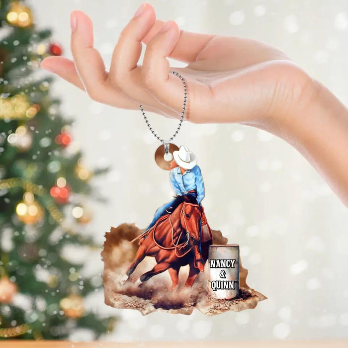 Personalized Riding Horse Acrylic Ornament - Gift Idea for Horse Lovers