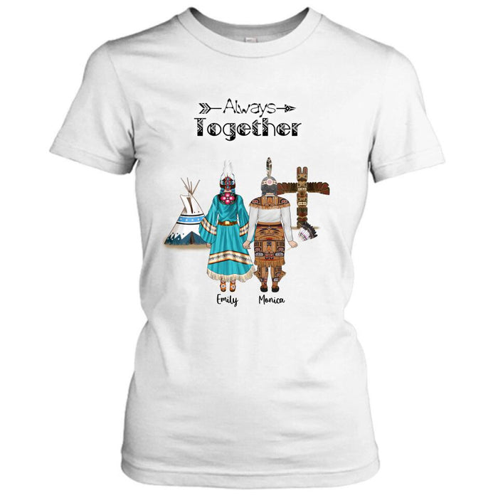 Personalized Native American Mother and Daughters T-Shirt/Long Sleeves/Hoodie/Sweater - Gift for Native American Mother and Daughters - Up to 2 Daughters