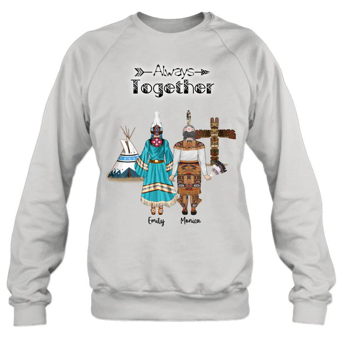 Personalized Native American Mother and Daughters T-Shirt/Long Sleeves/Hoodie/Sweater - Gift for Native American Mother and Daughters - Up to 2 Daughters