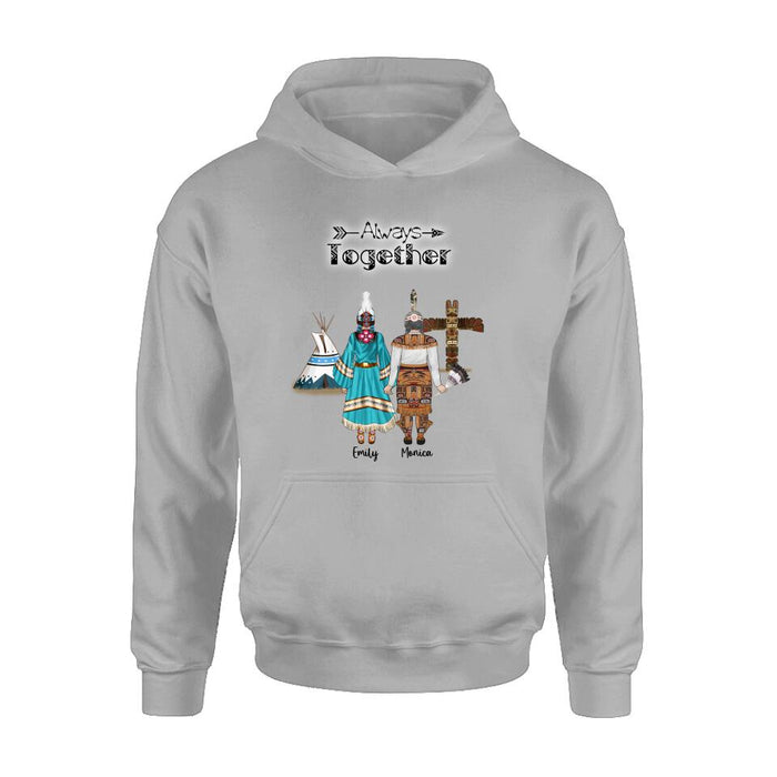 Personalized Native American Mother and Daughters T-Shirt/Long Sleeves/Hoodie/Sweater - Gift for Native American Mother and Daughters - Up to 2 Daughters