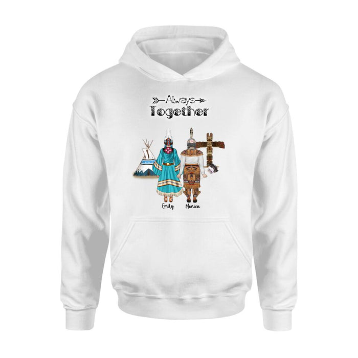 Personalized Native American Mother and Daughters T-Shirt/Long Sleeves/Hoodie/Sweater - Gift for Native American Mother and Daughters - Up to 2 Daughters