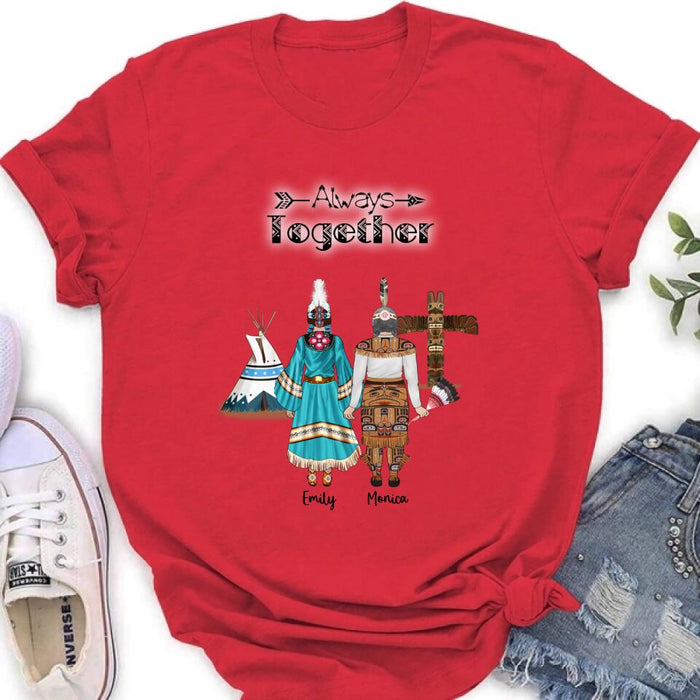 Personalized Native American Mother and Daughters T-Shirt/Long Sleeves/Hoodie/Sweater - Gift for Native American Mother and Daughters - Up to 2 Daughters
