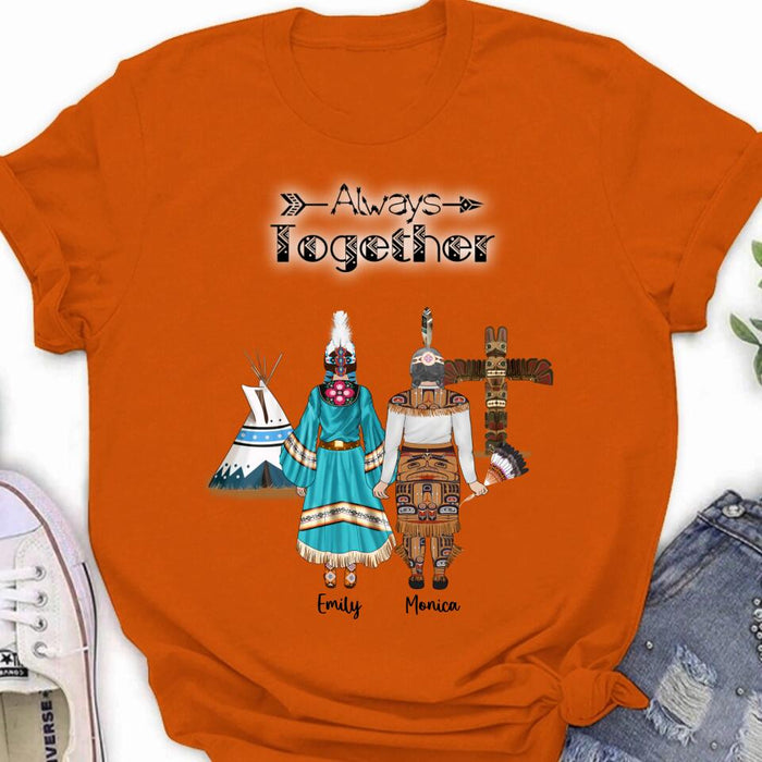Personalized Native American Mother and Daughters T-Shirt/Long Sleeves/Hoodie/Sweater - Gift for Native American Mother and Daughters - Up to 2 Daughters