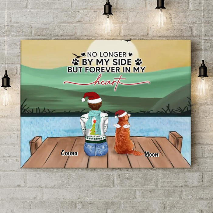 Personalized Pet Mom/Dad Canvas - Gift Idea For Dog/Cat Lovers - Up to 4 Pets - Best Friends Come Into Our Lives And Leave Paw Prints On Our Hearts