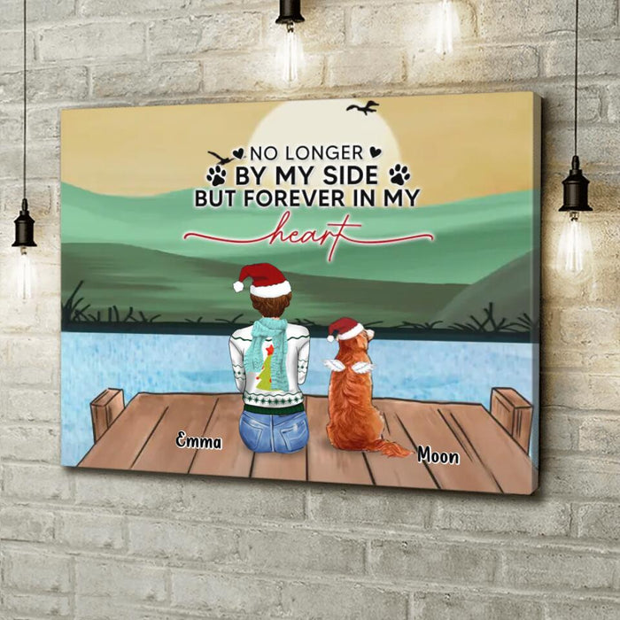 Personalized Pet Mom/Dad Canvas - Gift Idea For Dog/Cat Lovers - Up to 4 Pets - Best Friends Come Into Our Lives And Leave Paw Prints On Our Hearts