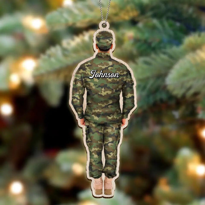 Personalized Christmas Acrylic Ornament - Gift Idea For Veterans/Father/Family Member