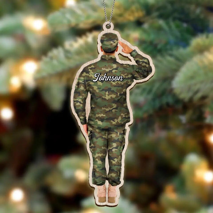 Personalized Christmas Acrylic Ornament - Gift Idea For Veterans/Father/Family Member