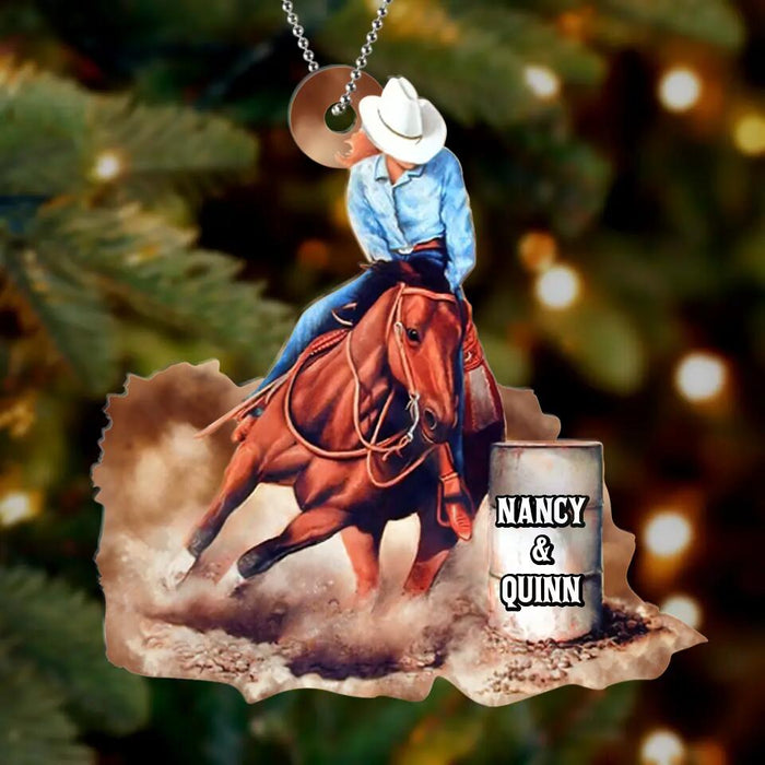 Personalized Riding Horse Acrylic Ornament - Gift Idea for Horse Lovers