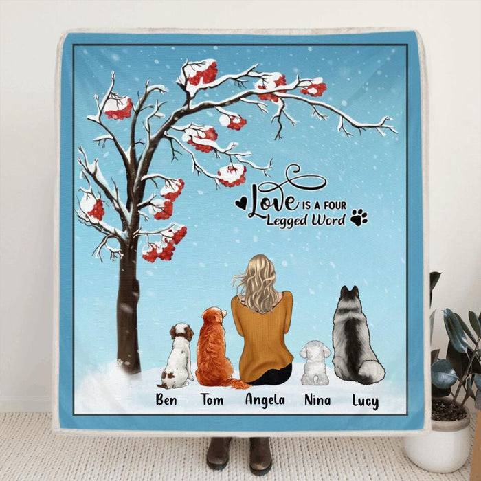 Personalized Dog Cat Quilt/Fleece Blanket - Gift For Dog Cat Lovers - Up to 4 Pets