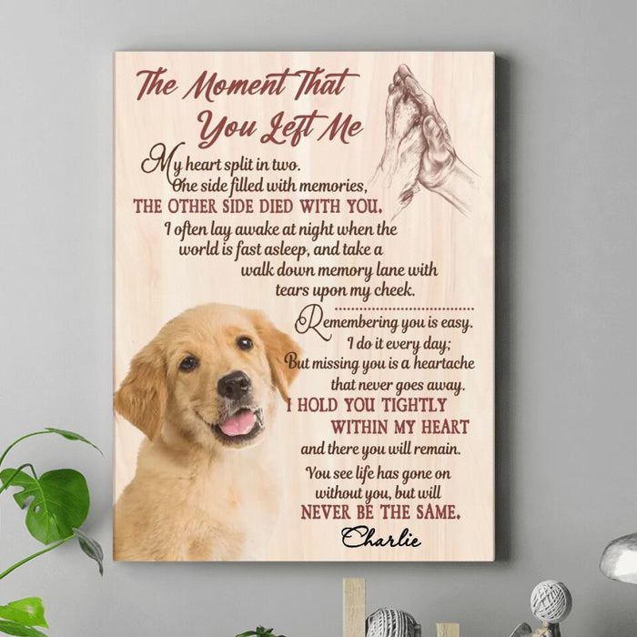 Personalized Memorial Pets Canvas - Upload Photo - Memorial Gift For Pets