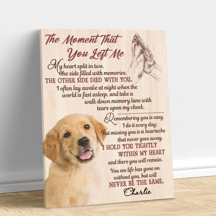 Personalized Memorial Pets Canvas - Upload Photo - Memorial Gift For Pets