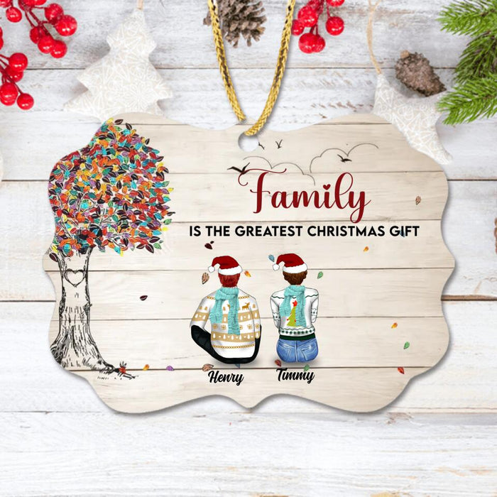 Personalized First My Brothers & Sisters Rectangle Wooden Ornament - Up to 6 Members - Gift For Brothers And Sisters - Family Is The Greatest Christmas Gift