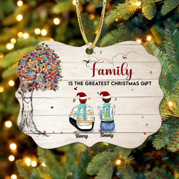 Personalized First My Brothers & Sisters Rectangle Wooden Ornament - Up to 6 Members - Gift For Brothers And Sisters - Family Is The Greatest Christmas Gift