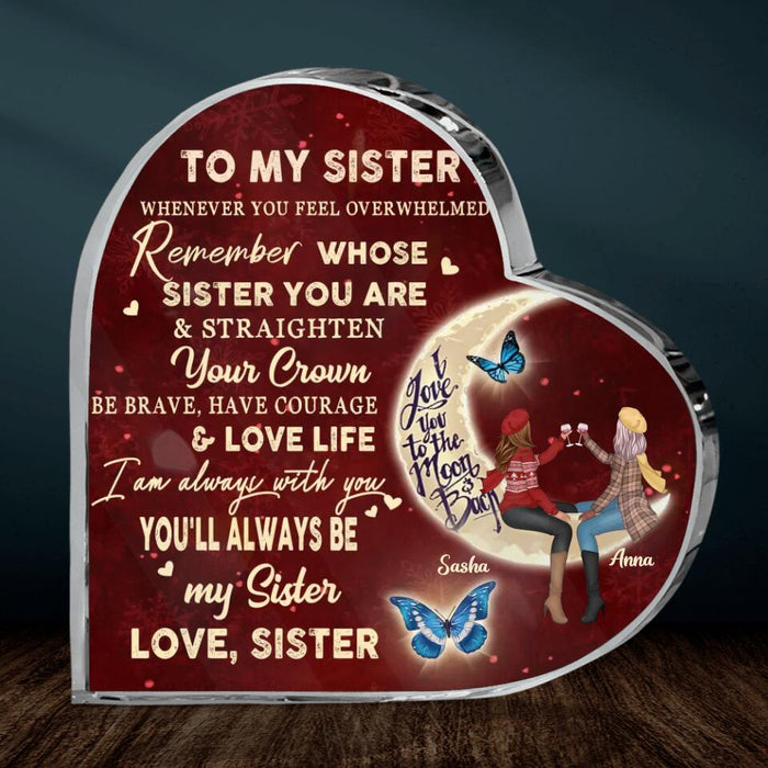 Personalized To My Sister Acrylic Plaque - Birthday Gift Idea For Sisters/Besties - You'll Always Be My Sister