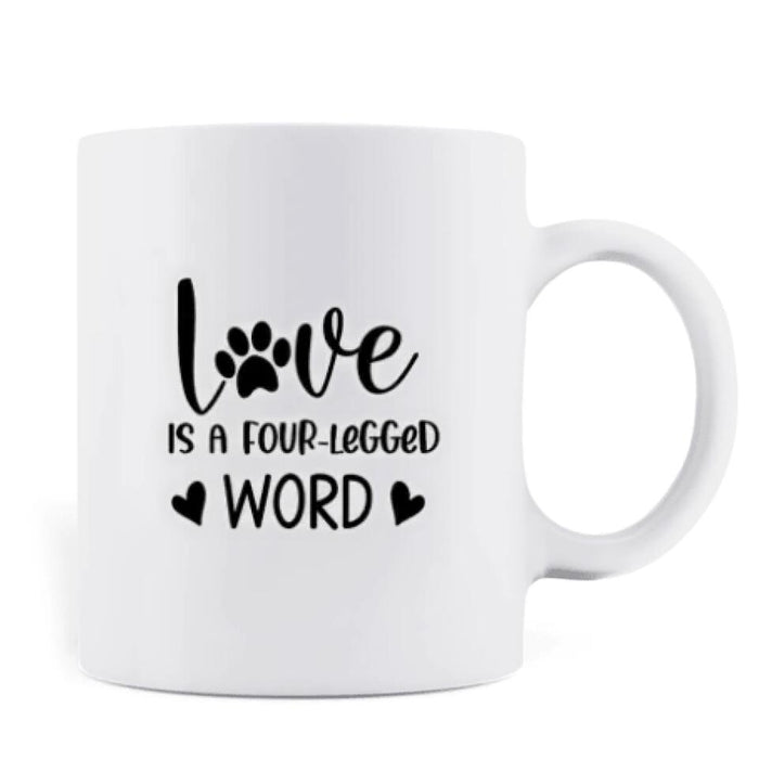 Personalized Dog Cat Coffee Mug - Gift for Dog Lovers, Cat Lovers - Up to 3 Pets