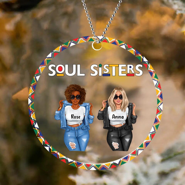 Personalized Best Sisters/Friends Circle Acrylic Ornament - Gift Idea For Sisters/Besties - Up to 5 People - Soul Sisters
