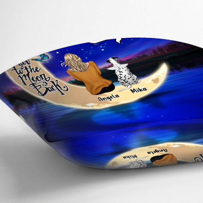 Personalized Memorial Pet Pillow Cover - Up to 4 Pets - Best Gift For Dog/Cat Lover - I Love You To The Moon & Back