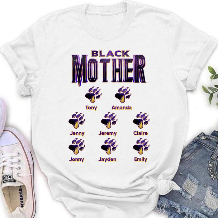 Personalized Black Mother Shirt - Up to 8 Children - Gift Idea For Mother/Grandmother, Mother's Day Gift Mother's Day