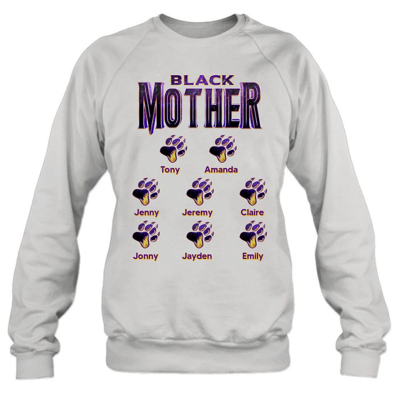 Personalized Black Mother Shirt - Up to 8 Children - Gift Idea For Mother/Grandmother, Mother's Day Gift Mother's Day