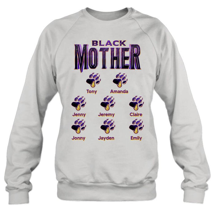 Personalized Black Mother Shirt - Up to 8 Children - Gift Idea For Mother/Grandmother, Mother's Day Gift Mother's Day