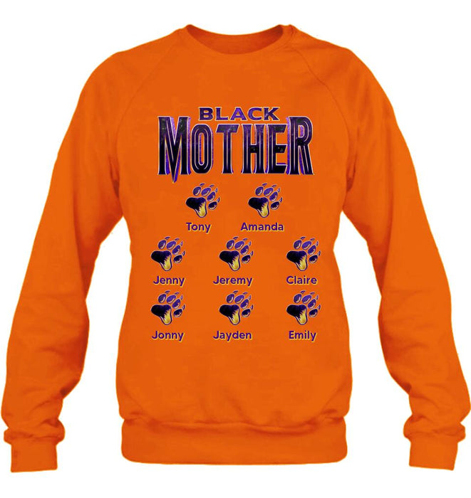 Personalized Black Mother Shirt - Up to 8 Children - Gift Idea For Mother/Grandmother, Mother's Day Gift Mother's Day